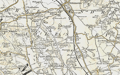 Old map of Bacombe Warren in 1897-1898