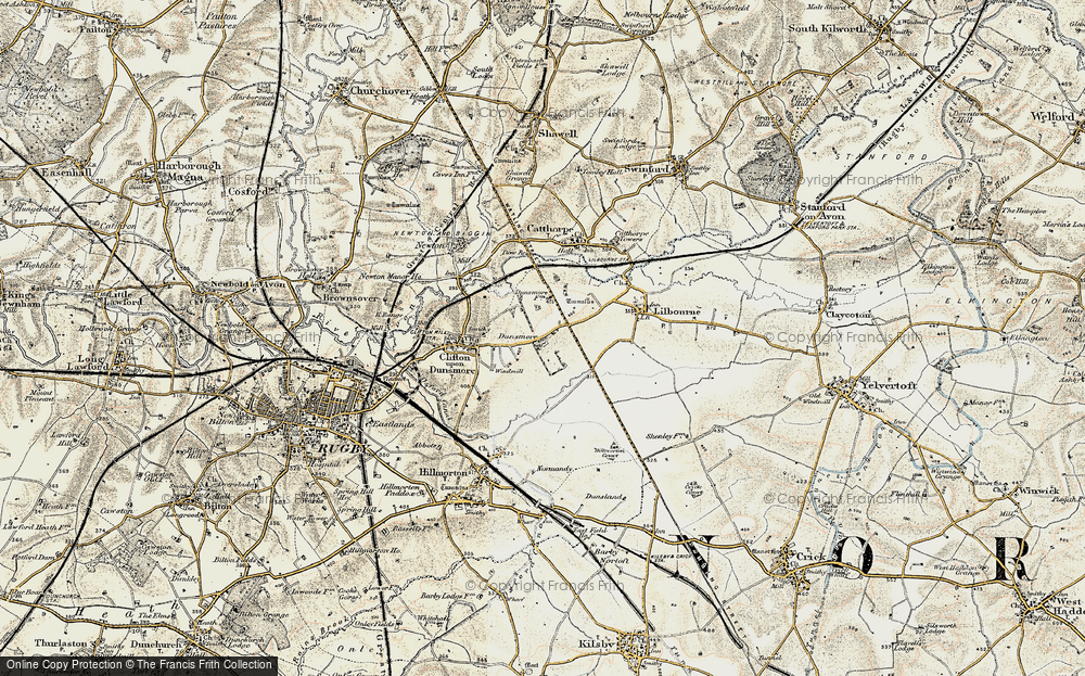 Old Map of Dunsmore, 1901-1902 in 1901-1902