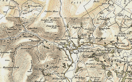 Old map of Dunsop Bridge in 1903-1904