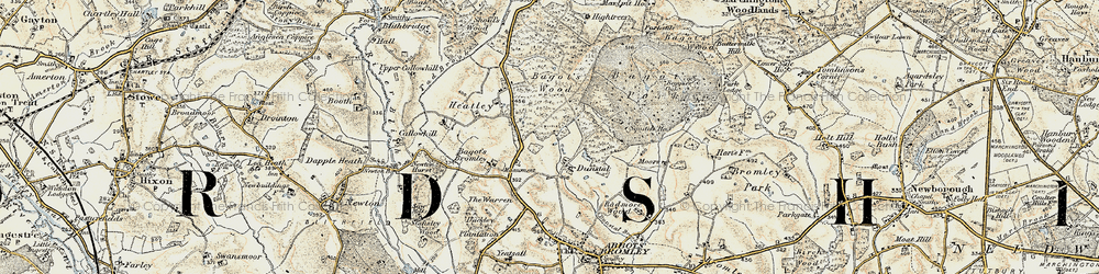 Old map of Dunstal in 1902