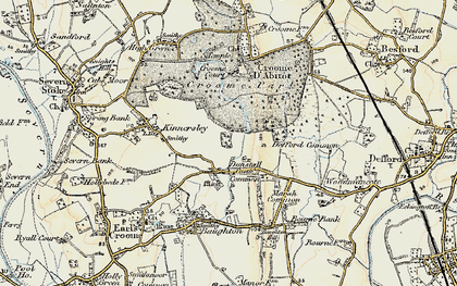 Old map of Dunstall Common in 1899-1901
