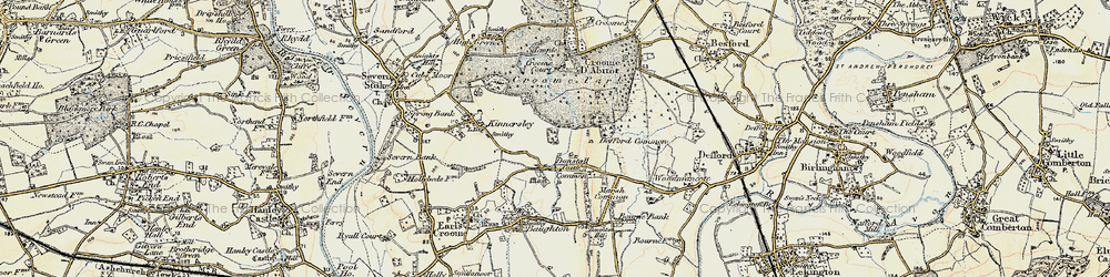 Old map of Dunstall Common in 1899-1901