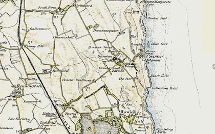 Old map of Dunstan in 1901-1903