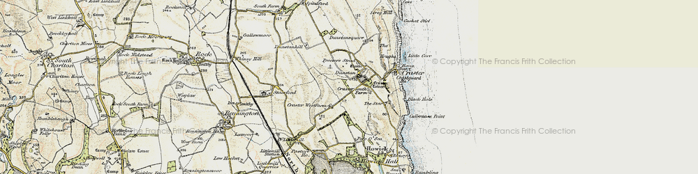 Old map of Dunstan in 1901-1903
