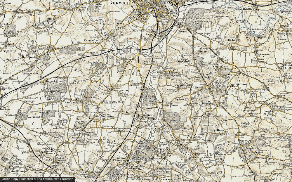 Old Map of Dunston, 1901-1902 in 1901-1902