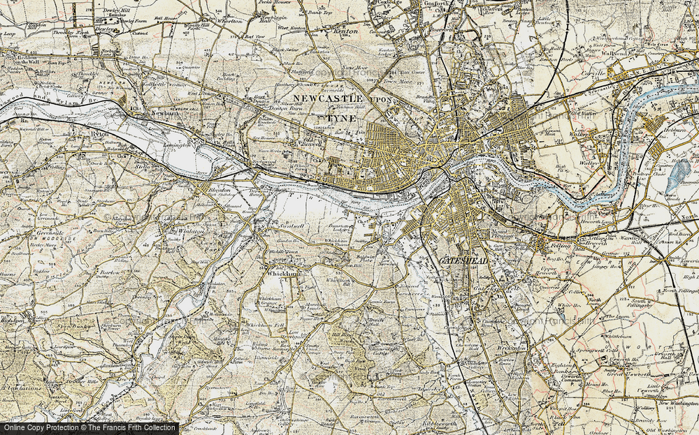 Old Map of Dunston, 1901-1904 in 1901-1904