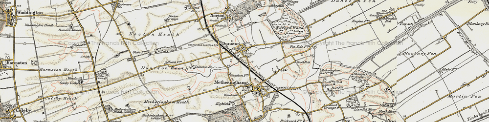 Old map of Dunston in 1902-1903