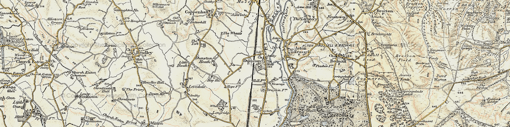 Old map of Dunston in 1902