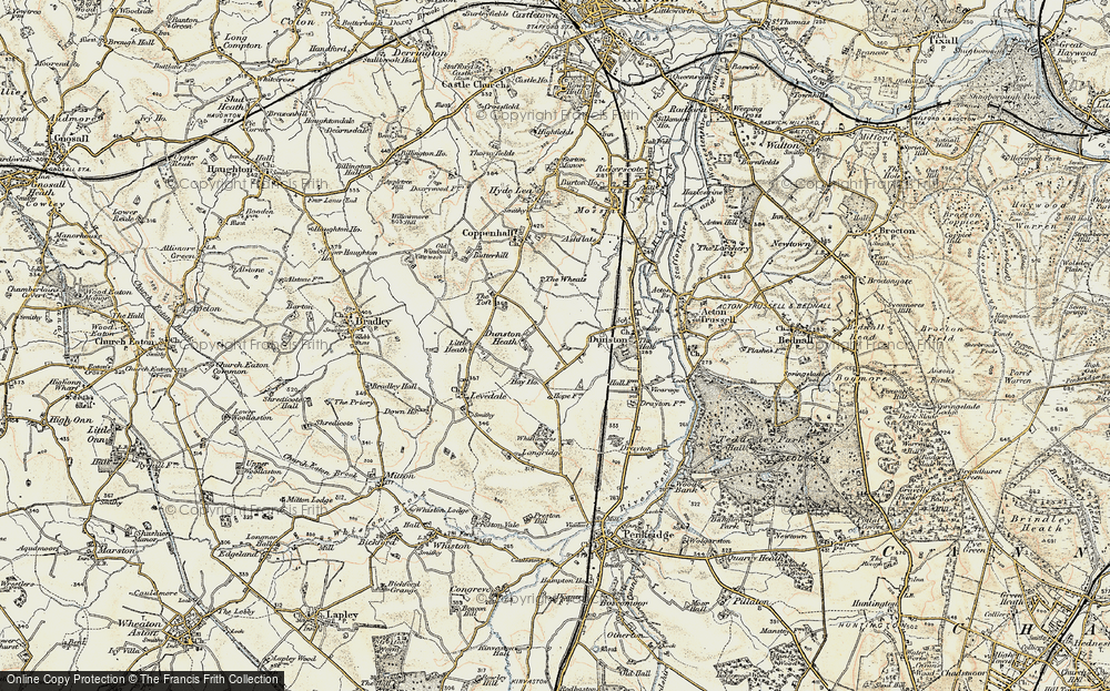 Old Map of Dunston Heath, 1902 in 1902