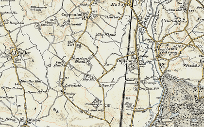 Old map of Dunston Heath in 1902