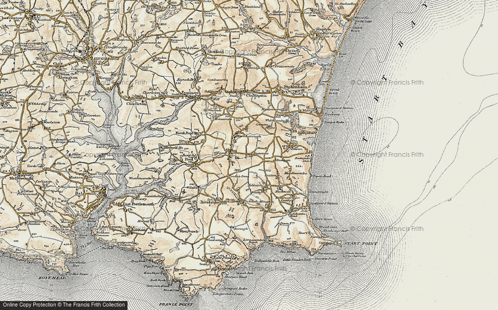 Old Map of Dunstone, 1899 in 1899