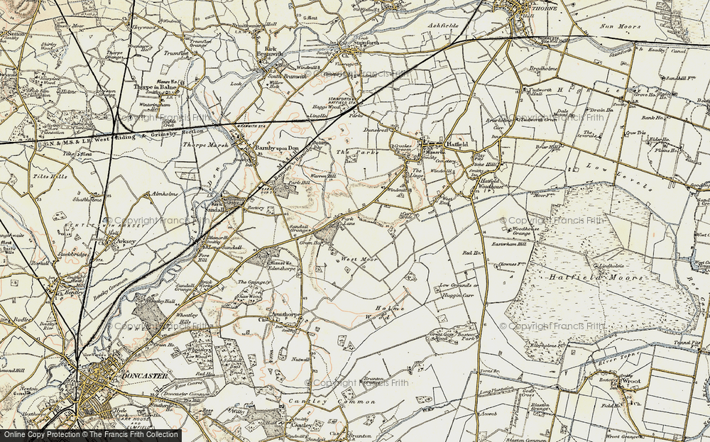 Old Map of Historic Map covering Wyndthorpe Hall in 1903