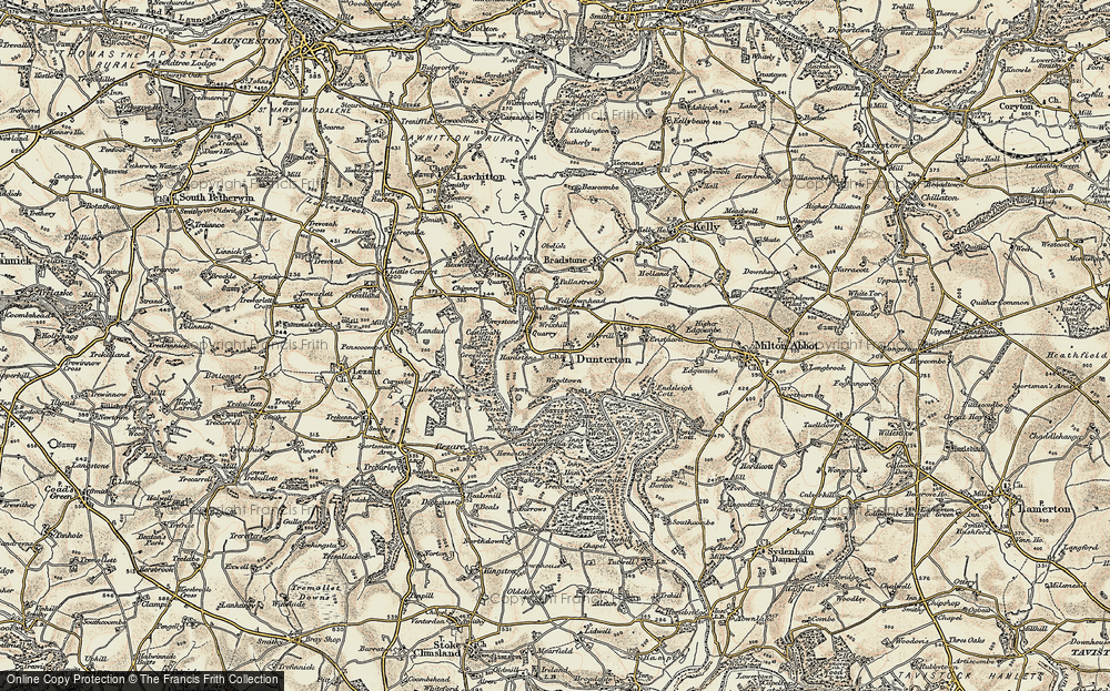 Old Map of Dunterton, 1899-1900 in 1899-1900
