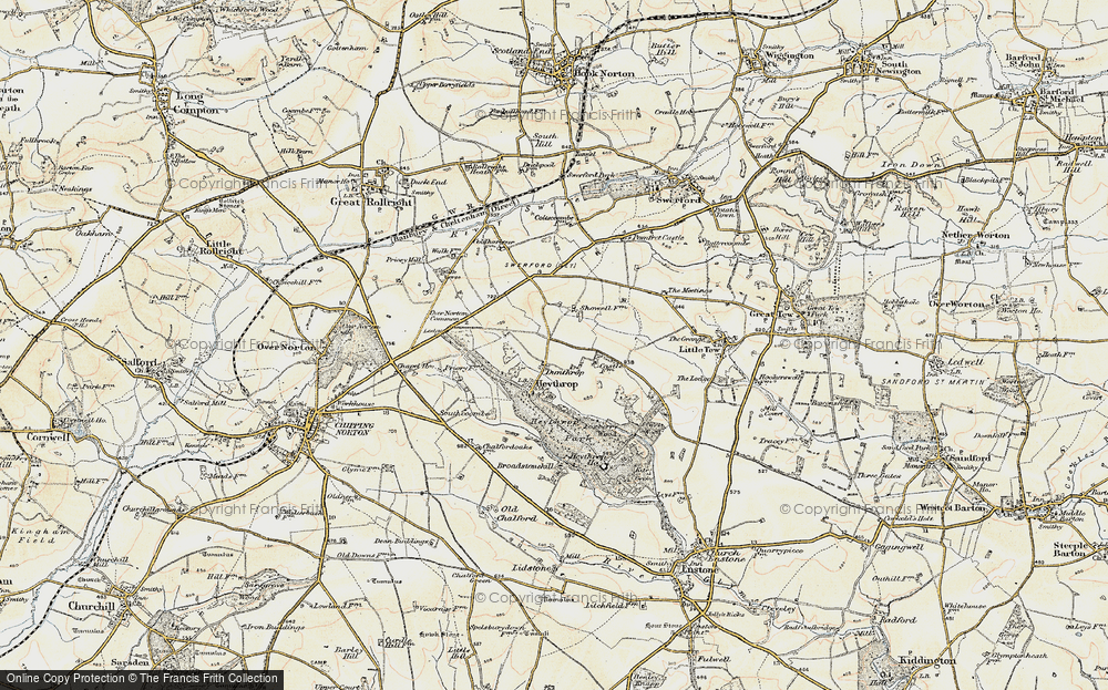 Old Map of Dunthrop, 1898-1899 in 1898-1899