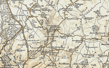 Old map of Duntish in 1899