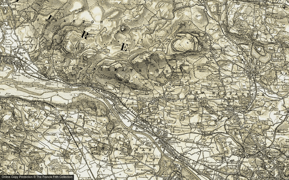 Old Map of Duntocher, 1905-1906 in 1905-1906