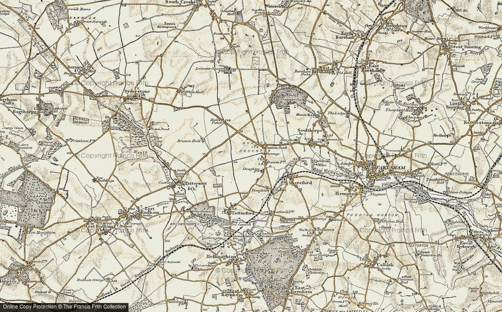 Old Map of Dunton, 1901-1902 in 1901-1902