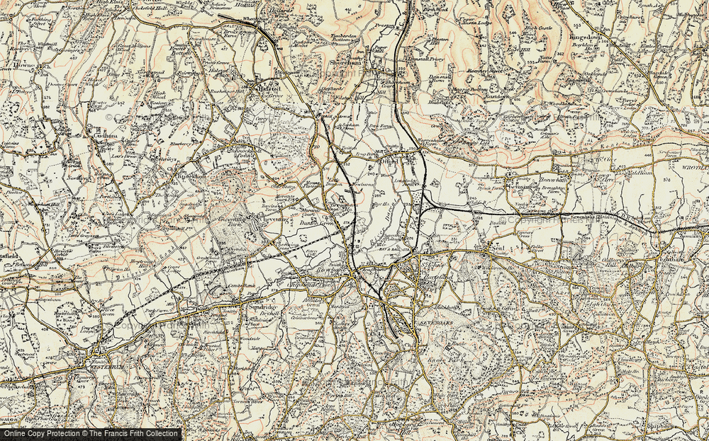 Old Map of Dunton Green, 1897-1898 in 1897-1898