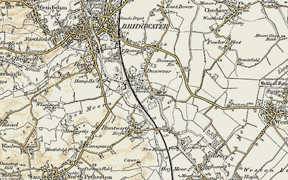 Old map of Dunwear in 1898-1900