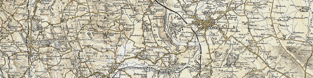 Old map of Dunwood in 1902-1903
