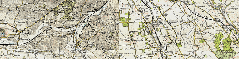 Old map of Durdar in 1901-1904