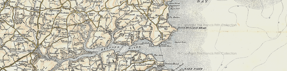 Old map of Durgan in 1900