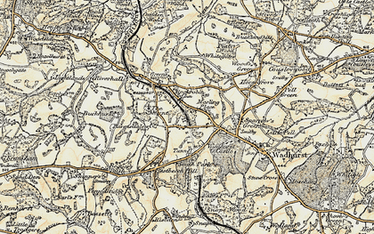 Old map of Durgates in 1898