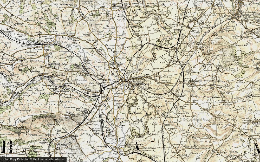 Old Map of Durham, 1901-1904 in 1901-1904