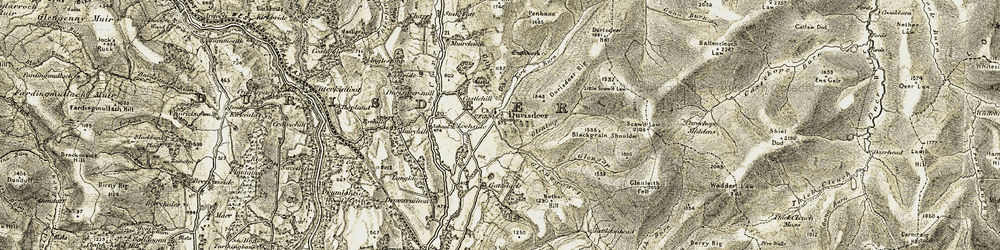 Old map of Blackhill Moss in 1904-1905