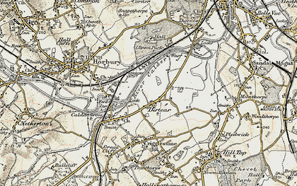 Old map of Durkar in 1903