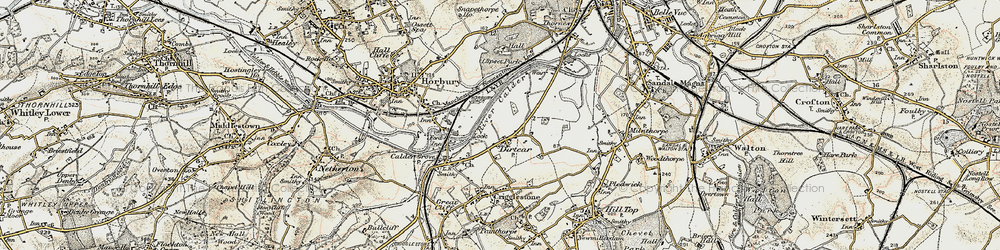 Old map of Durkar in 1903