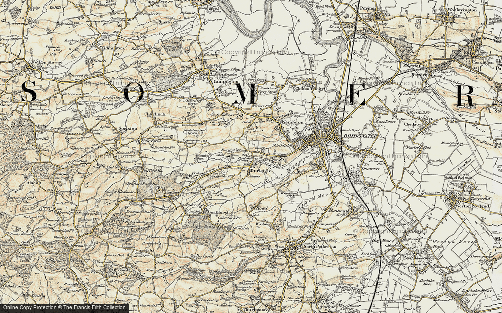 Old Map of Durleigh, 1898-1900 in 1898-1900