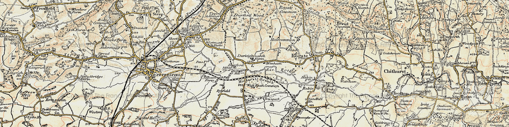 Old map of Durleighmarsh in 1897-1900