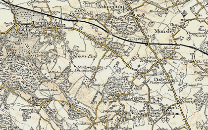 Old map of Durlow Common in 1899-1901