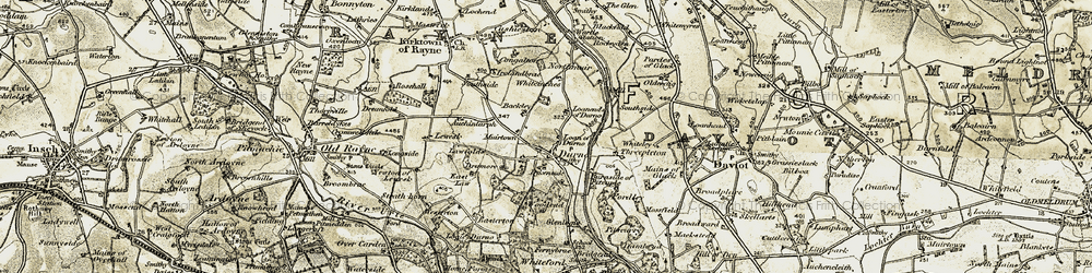 Old map of Backley in 1909-1910