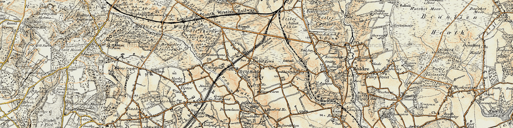 Old map of Durns Town in 1897-1909