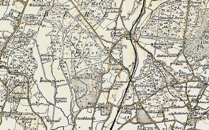 Old map of Durrants in 1897-1899