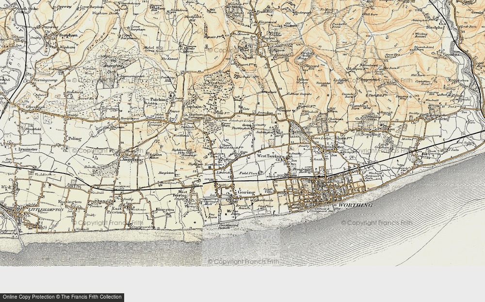 Old Map of Durrington, 1898 in 1898