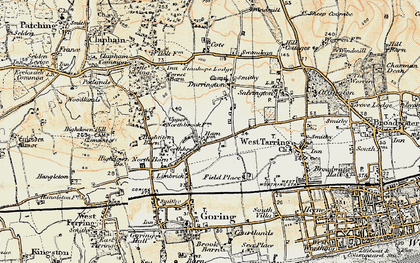 Old map of Durrington in 1898