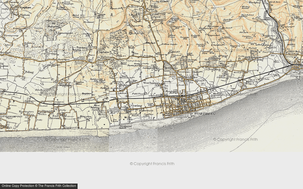 Old Map of Durrington-on-Sea Sta, 1898 in 1898
