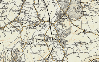 Old map of Dursley in 1898-1899
