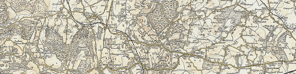 Old map of May Hill in 1899-1900