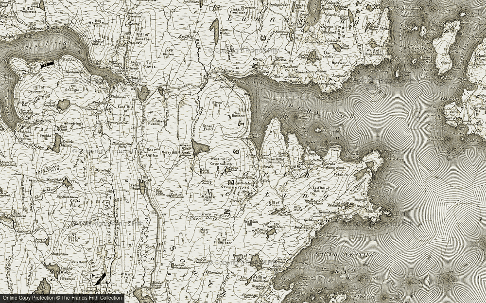 Old Map of Historic Map covering Ayre of Atler in 1911-1912