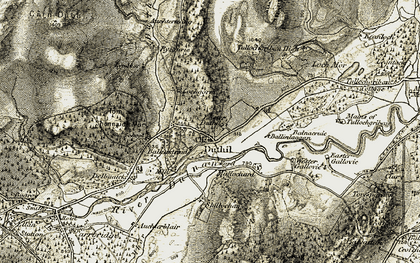Old map of Balnacruie in 1908-1911