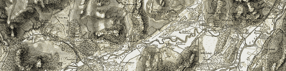 Old map of Balnacruie in 1908-1911