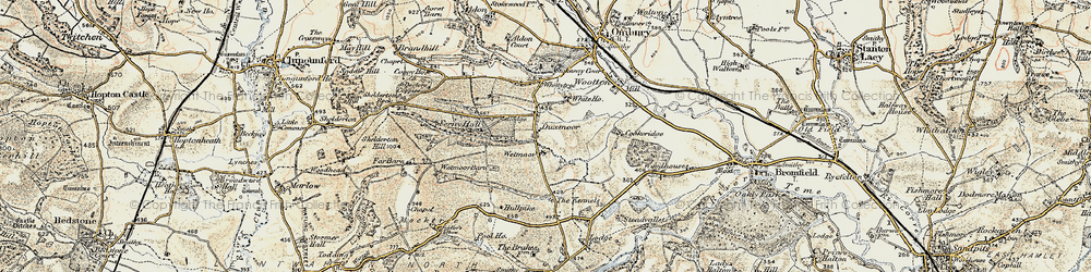 Old map of Wetmore in 1901-1903