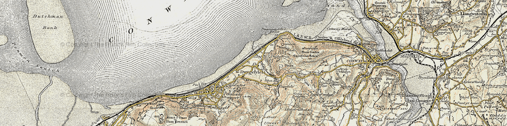 Old map of Dwygyfylchi in 1902-1903