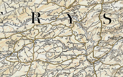 Old map of Dwyrhiw in 1902-1903