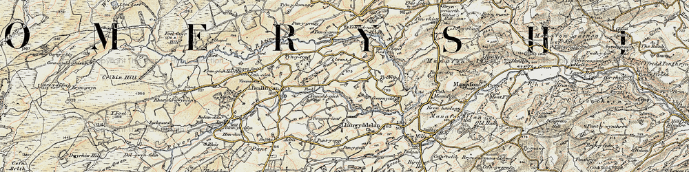 Old map of Dwyrhiw in 1902-1903