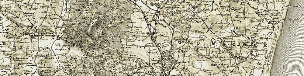 Old map of Aberdeen Airport in 1909